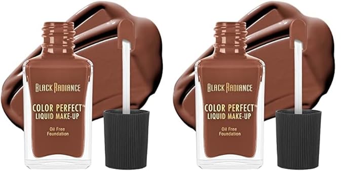Black Radiance Color Perfect Liquid Full Coverage Foundation Makeup, Espresso, 1 Fluid Ounce (Pack of 2)