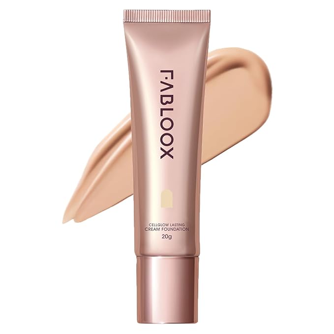 Cellglow Lasting Cream Foundation Makeup, For light fair medium skin with Buildable Medium to Full Coverage, Skincare Makeup Hybrid, Lightweight and Nourishing Formula, Radiant Finish, Vegan