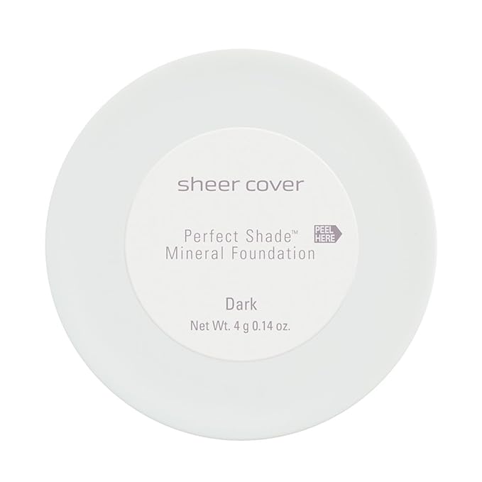 Sheer Cover – Flawless Face Kit – Perfect Shade Mineral Foundation – Conceal & Brighten Highlight Trio – with FREE Foundation Brush and Concealer Brush – Dark Shade – 4 Pieces