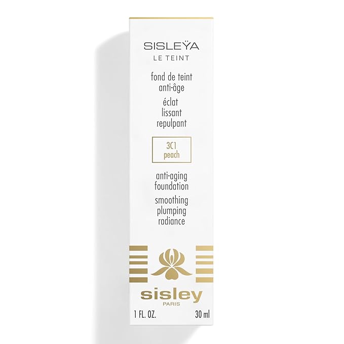 Sisley Paris Sisleya Le Teint, 3C1 Peach - 30 mL - Anti-Aging, Oil-Free Fluid Foundation for Radiance & Smoothing - All Skin Types - Non-Comedogenic