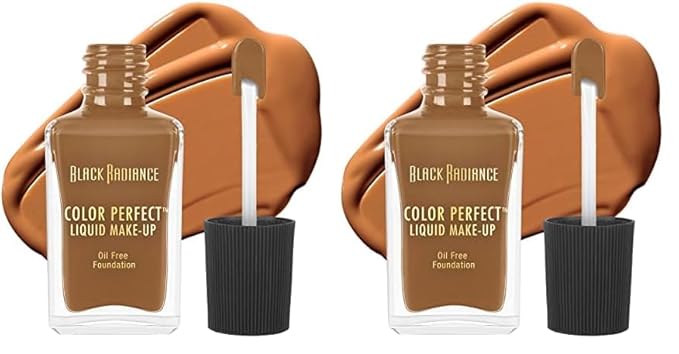 Black Radiance Color Perfect Liquid Full Coverage Foundation Makeup, Rum Spice, 1 Ounce (Pack of 2)