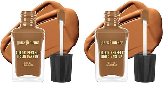 Black Radiance Color Perfect Liquid Full Coverage Foundation Makeup, Rum Spice, 1 Ounce (Pack of 2)