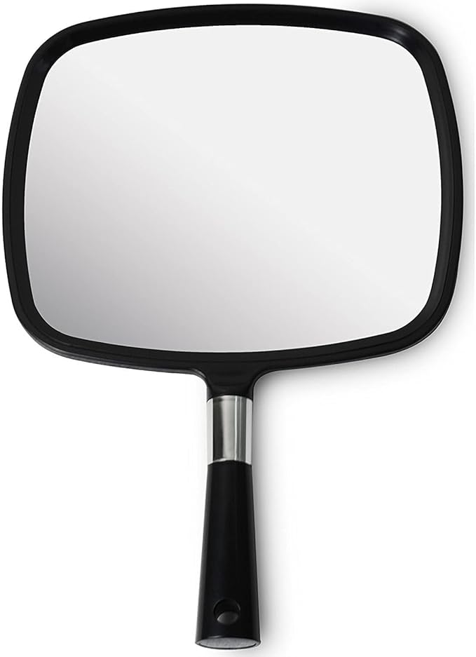 Mirrorvana Pack of 5 Large & Comfy Hand Held Mirror (Black)
