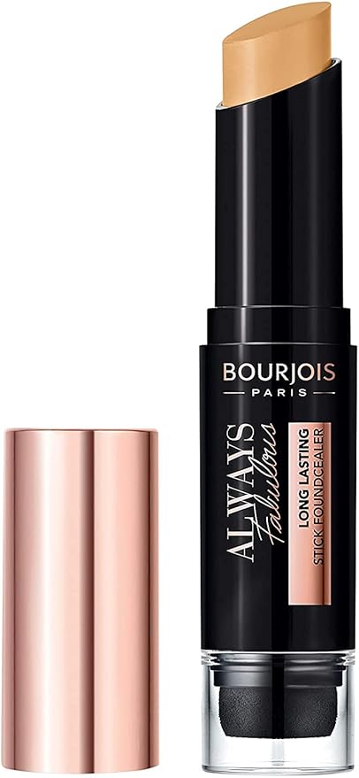 Bourjois Always Fabulous 24 Hour 2-in-1 Foundation and Concealer Stick with Blender, 420 Honey Beige