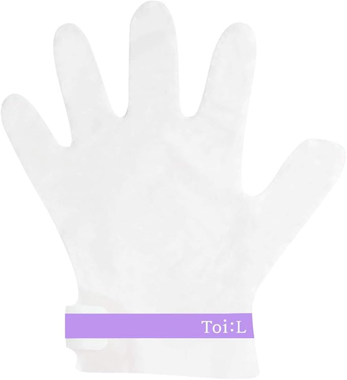 Toi:L Extra Silky Hand Mask 5 Pairs, Korean Moisturizing Gloves for Dry Hands with White Truffle, Green Caviar & Peptides, Repairing and Softening Hand Care Treatment for Aging, Cracked, and Dry Skin
