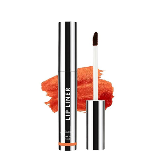 aopoka Peel Off Lip Liner Stain Velvet Tint – Long-Lasting, Moisturizing, Non-Sticky Matte Lip Lacquer, Highly Pigmented, Smudge-Proof Liquid Lipstick Makeup #Orange