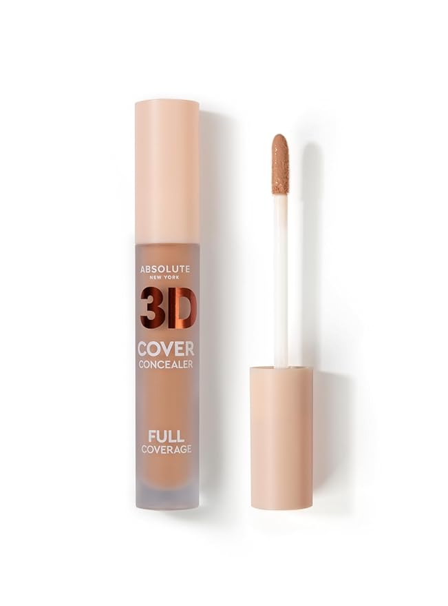 Absolute New Yor 3D Cover Concealer, Full Coverage Concealer for Flawless Skin, Long-Lasting Formula, Ideal for Concealing Imperfections