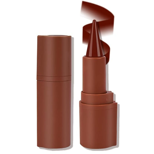 2 in 1 Lip Liner Pencil and Lipstick Lip Combo Set, Matte Nude Black Dark Brown Red Lip Liner, Smooth Creamy Lip Pencil, High Pigmented Non-Smudging Waterproof Long Lasting Lip Makeup 03#