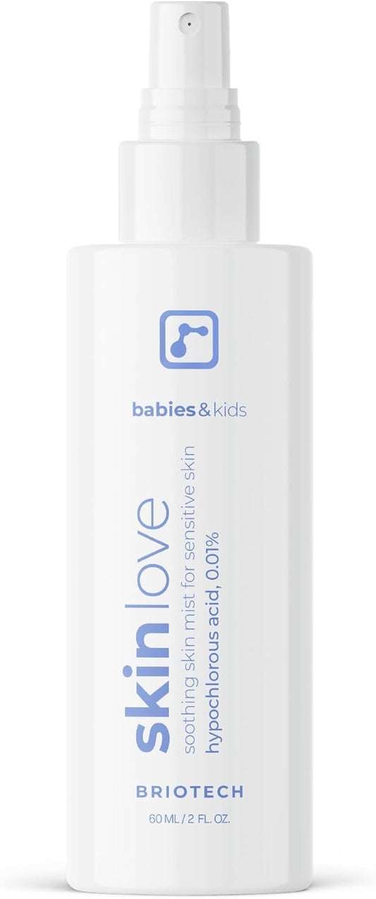 Briotech Baby Skin Spray | Gentle Hypochlorous Acid Mist for Soothing, Calming & Cleansing Delicate Skin | Pediatrician-Approved, Added Fragrance-Free | 2 oz