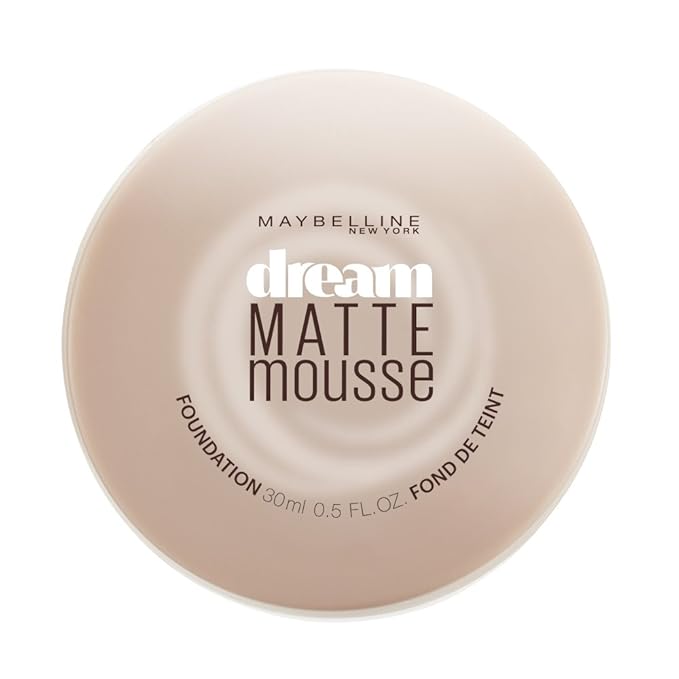 Maybelline New York Dream Matte Mousse Foundation, Honey Beige, 0.64 oz.