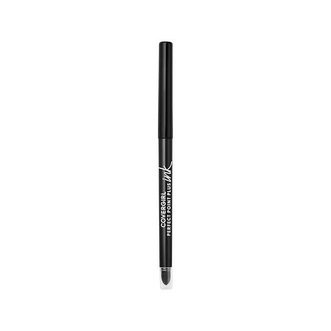 COVERGIRL Perfect Point Plus Ink Gel Eye Pencil, Pigmented, Long-Wearing, Vegan Formula, Matte Jet Black 275, 0.01oz