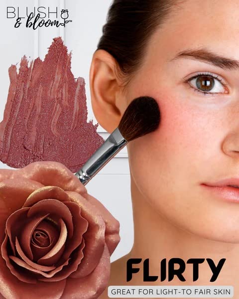 Radiant Roses GEM IN EYE Blush & Bloom Classic Edition 3D Silk Rose Blush-On Powder Rose Makeup Blush