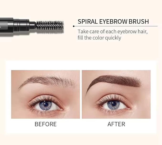 long lasting and waterproof Triangle eyebrow Pencil With Brush (Dark Brown)