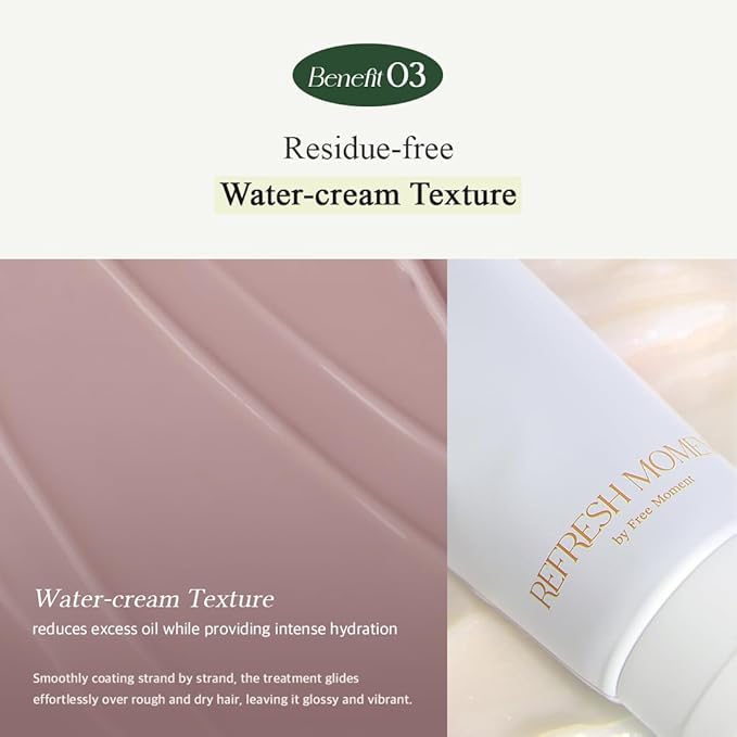 Refresh Moment Perfume Hair Treatment (02 Fig Fog) | Moisturize and Soften Hair | Vegan Conditioner for Oily Hair | Non-Greasy Formula | Fruity-Woody Fragrance | 5.07 fl. oz