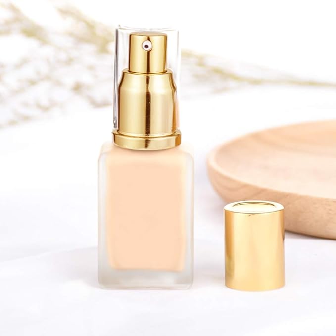 （3 colors）2 Pack Foundation Pump Replacement for MAC and EL Double Wear (Black）