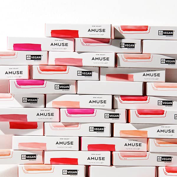 Amuse SEOUL DEW VELVET TINT 10 ROSE BOKSOONGA | Nude matte peach | Velvety, matte, moisturizing, long-lasting color, transfer proof, vegan
