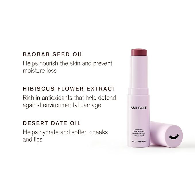 AMI COLÉ Desert Date Cream Multistick (Hibiscus), 0.19oz