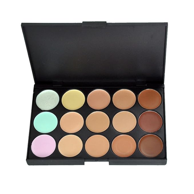15 Color Cream Concealer Camouflage Makeup Palette Contouring Kit #1 - Perfect for Professional and Daily Use