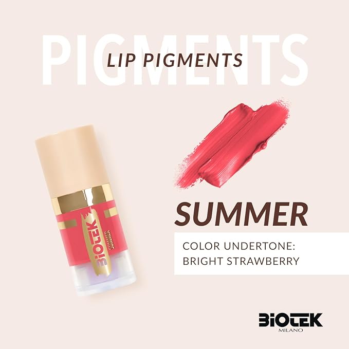 Biotek Lip Pigment for Permanent Makeup - Bright Strawberry Color for Lip - Made in Italy - Summer 0,24 fl.oz.