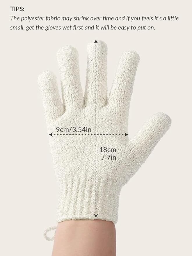 Baul Service and Supply -Loofah Bath Sponge & Glove Bundle- [Full Body Exfoliation White Set w/Soft Mesh Sponge & Glove- Unisex Adults/Unisex Kids] [2 pc Included]