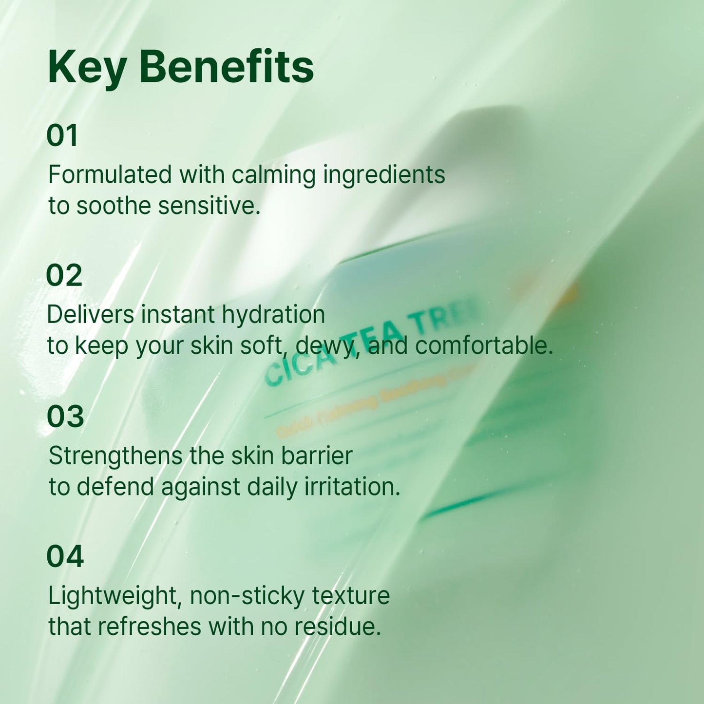 AVCA Quick Calming Cica Tea Tree Cream 100ml(3.38 fl. oz) – Soothing Moisturizer for Sensitive, Redness-Prone Skin, Lightweight Hydrating Gel, K-Beauty