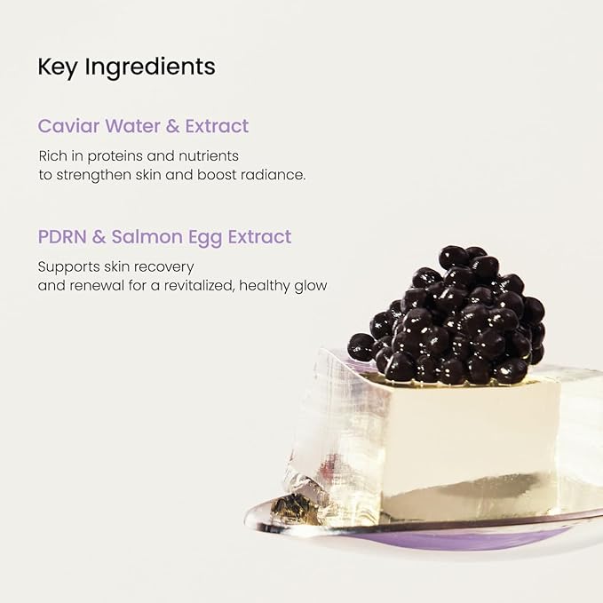 BIODANCE Rejuvenating Caviar PDRN Real Deep Mask, Overnight Hydrogel Mask, Skin Firming & Radiance Boost, Enhancing Recovery for All Skin Types, 1.19oz(34g) x 4ea