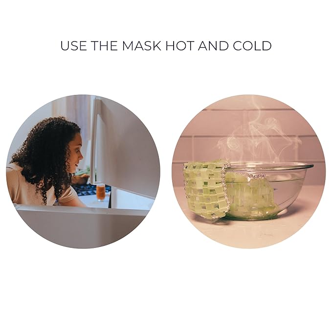 Alana Mitchell Jade Eye Mask – Weighted Eye Mask to Eliminate Wrinkles, Puffiness, & Irritation – Headache and Migraine Relief Mask - 100% Real Jade Stone Beads for Hot & Cold Anti Aging Therapy