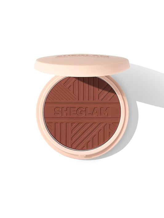 SHEGLAM Divine Flush Matte Blush Powder - Highly Pigmented, Non-Fading, Long Lasting, Lightweight Natural Blush for Face Makeup