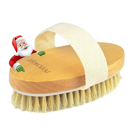 POPCHOSE Dry Brushing Body Brush and Shower Brush with Soft & Stiff Bristles