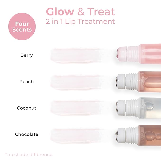 MCoBeauty 2-in-1 Glow & Treat Lip Oil, Berry, Hydrating Tint for Luscious Lips, Vegan, Cruelty Free Cosmetics