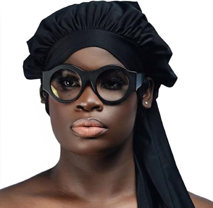 Bonnetail for Women, Long Bonnet for Ponytails, Hair Care, Bonnetail for Sleeping with Ear Slots