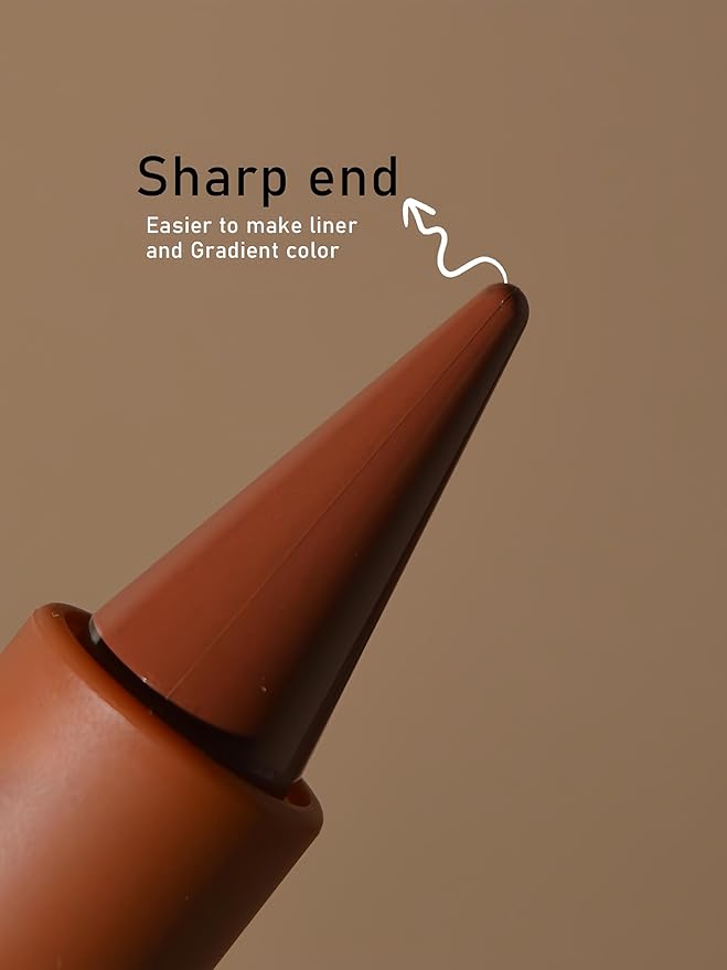 MAEPEOR 2 in 1 Creamy Lip Liner 8 Colors Matte Nude Dark Brown Lipliner High Pigmented Long lasting Gradient Lip Liner and Lipstick Lip Combo (02 Dusk)