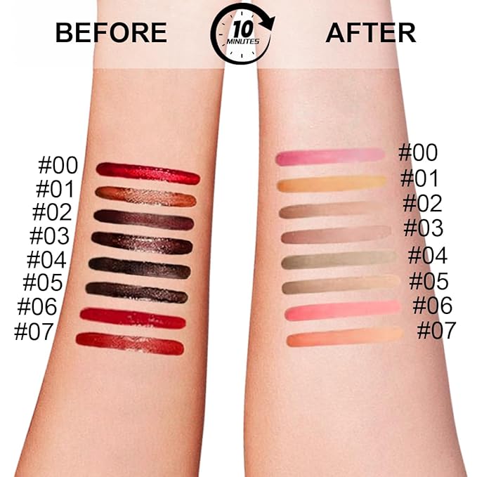 3 Colors Peel Off Lip Liner Stain with Tweezer, Long Lasting Waterproof Lip Tint Stains Makeup Set with Matte Finish for Women, Natural Look, Easy to Use, for All Skin Types (234)