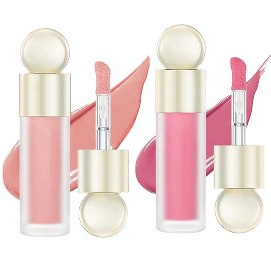 Liquid Blush, Matte Liquid Cream Makeup Dual Use for Cheeks and Lips, Long-Lasting, Smudge Proof, Moisturizing Face Blush Stick for Cheek, Pink Lip gloss for Girl