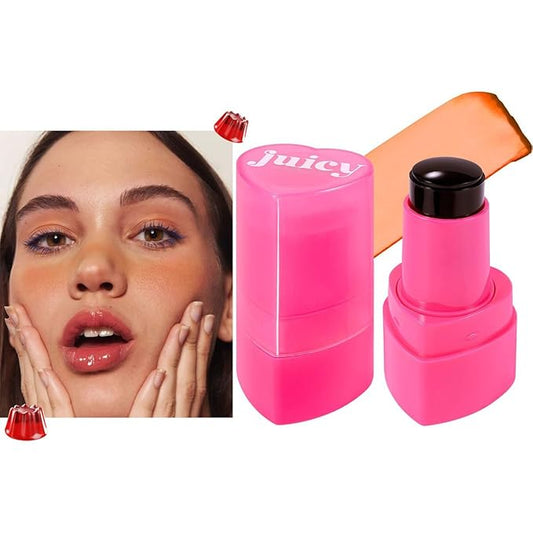 Multi-Use Water Jelly Tint Stick Sheer Lip & Cheek Stain Finish, 3-In-1 Cheek Blush & Eyeshadow & Lip Tinted Long-Lasting Moisture - 1,000+ Swipes Per Stick (# 05, 0.32oz)