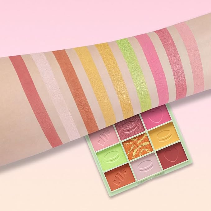 9Colors Eyeshadow Palette, Shimmer&Matte Eye Enhancers Magic EyeShadow Palette, Glitter Shimmer Sparkly Eye Shadow Makeup, Velvety Pigmented Creamy Long Lasting Waterproof Naturing-Looking Women Girls