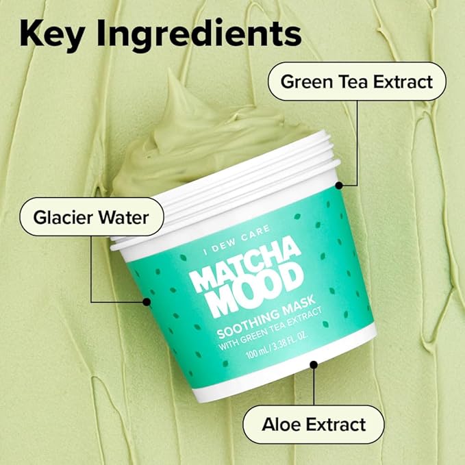 I DEW CARE Wash Off Face Mask Skincare Gift Set - Mini Scoops | Facial Masks, Matcha, Korean Skincare, Pore Cleansing Mask, Cruelty-Free, Travel Size, Mini Set, Stocking Stuffers, Teen Girl Gift Set