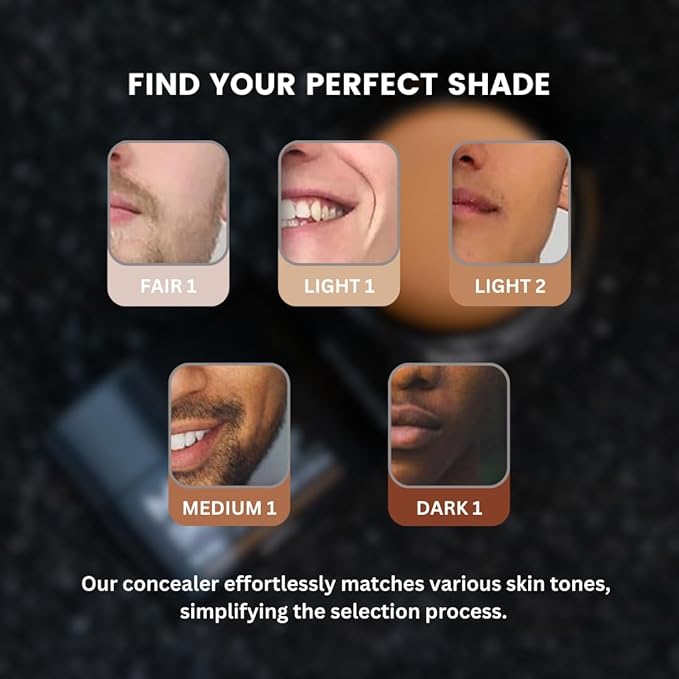MATTR Skin Fix - Luxury - Easy for Men - Tinted Concealer - Visibly Covers Fine Lines, Under-Eye Bags, Razor Burns, Pimples - Vegan Makeup - Perfect for Gym Bag or Travel - 15g (F1)