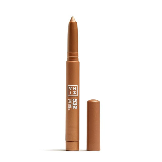 3INA The 24H Eye Stick - Creamy, Waterproof Formula - 2 In 1 Eyeshadow And Eyeliner - Highly Pigmented Shades - 24 Hour Long Lasting Wear - Matte, Sparkly Or Metallic Finish - 532 Bronze - 0.049 Oz