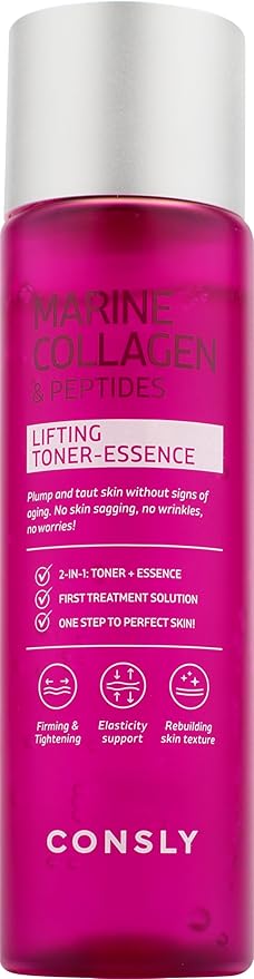 Toner Essence | 2-in-1 Face Toner and Essence | Hydrating, Firming & Revitalizing Korean Skincare | for All Skin Types | 200ml / 6.76 fl oz (Marine)