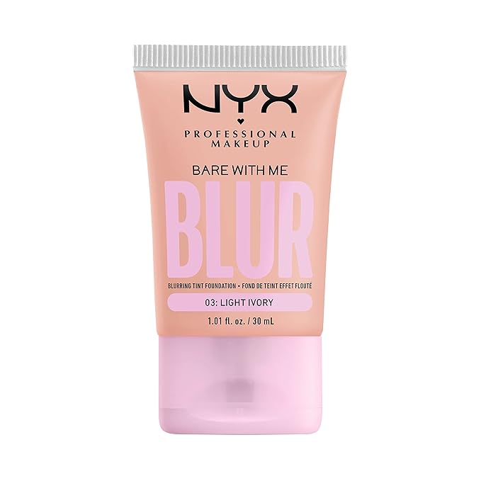 NYX PROFESSIONAL MAKEUP Bare With Me Blur Skin Tint Foundation Make Up with Matcha, Glycerin & Niacinamide - Light Ivory