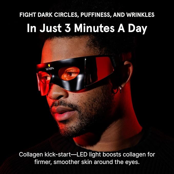 Luminator LED Eye Mask for Men and Women Skincare - Anti-Aging, Boost Collagen, Reduce Dark Circles & Wrinkles, Red Light Therapy for Under-Eye Treatment & Rejuvenation - Only 3 Minutes a Day