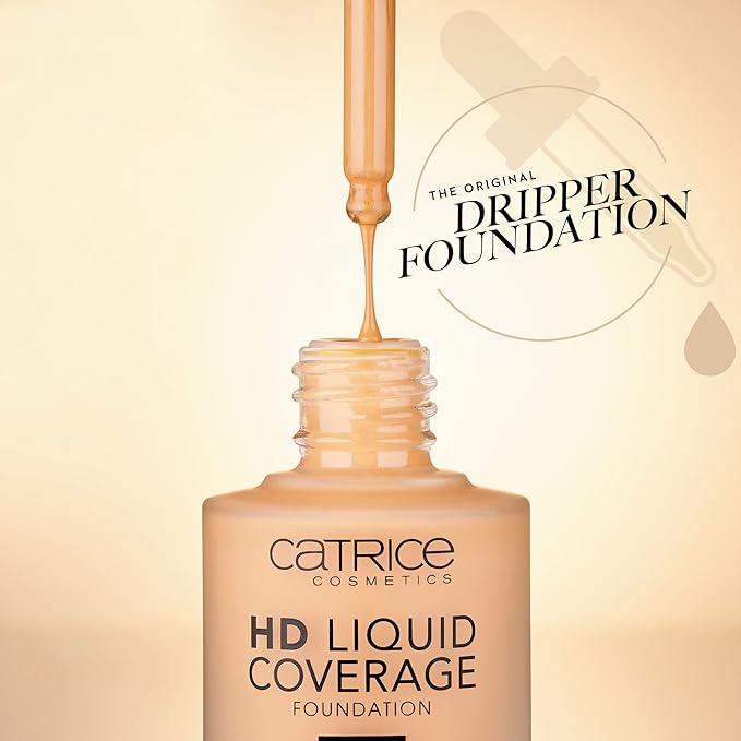 Catrice | HD Liquid Coverage Foundation | Flawless, High Coverage | Vegan & Cruelty Free (044 | Deeply Rose)