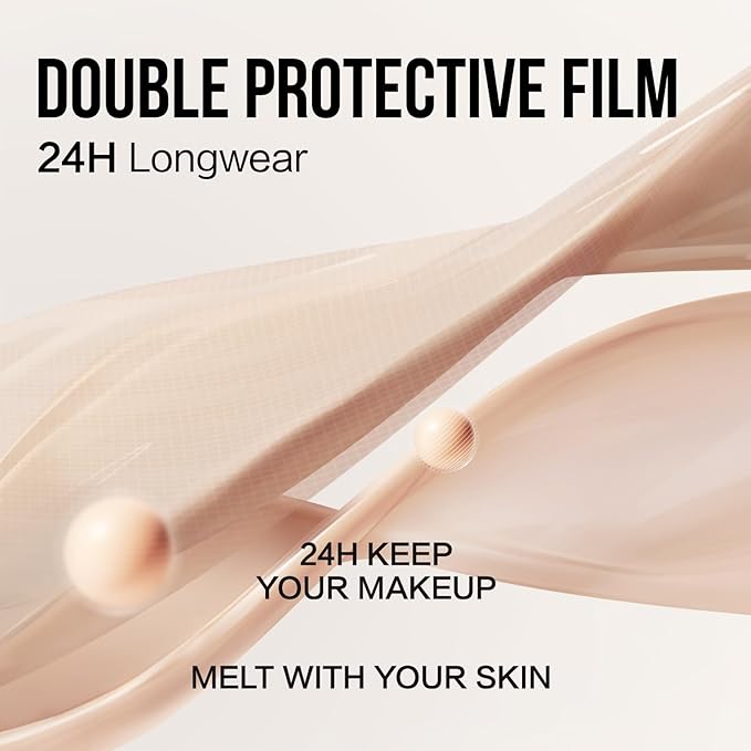 Lasting Air Cushion Cream Face Foundation Makeup, Lightweight, Medium to Full Coverage, Semi-Matte, Long-Lasting Oil Control Finish Foundation, P01 Fair Pink For Oil Skin (Refill Included)