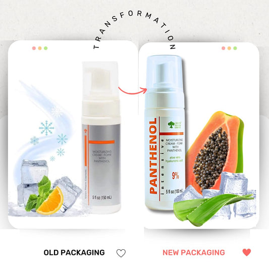 9% Panthenol Foam Spray - Redness Relief Moisturizer | Acne, Burn & Skin Repair with Aloe & Hyaluronic Acid – Post-Laser, Stitches, Tattoo & Hair Transplant, 5Oz