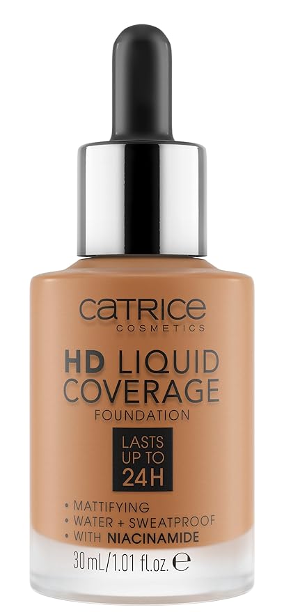 Catrice | HD Liquid Coverage Foundation | High & Natural Coverage | Vegan & Cruelty Free (080 | Caramel Beige)