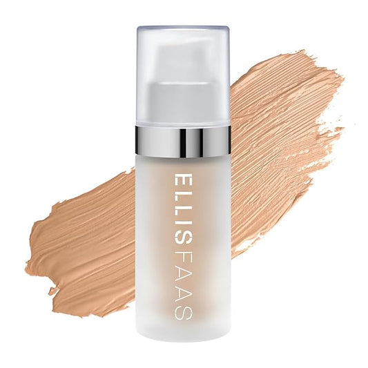 Ellis Faas Skin Veil Foundation Moisturizing Creamy Texture, Blurs Fine Lines & Wrinkles with Squalane & Hyaluronic Acid | Natural Finish Buildable Coverage (S103.5L Light/Medium Yellow Undertone)