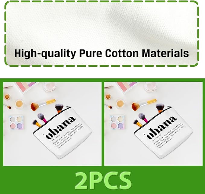 2pcs Hawaiian Inspirational Makeup Bag, Hawaiian Gifts Cosmetic Bag, Hawaii Souvenirs, Minimalist Thank You Gifts for Women Female Grandma Mom Sister Friend Wife