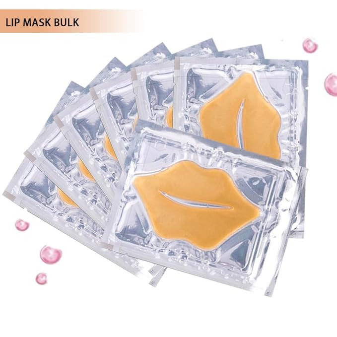 30 Pairs 24K Gold Eye Masks & Lip Masks, Crystal Collagen Eye Patches for Puffy Eyes, Reducing Fine Lines, Cooling Collagen Skin Care Eye Patches for Dark Circles