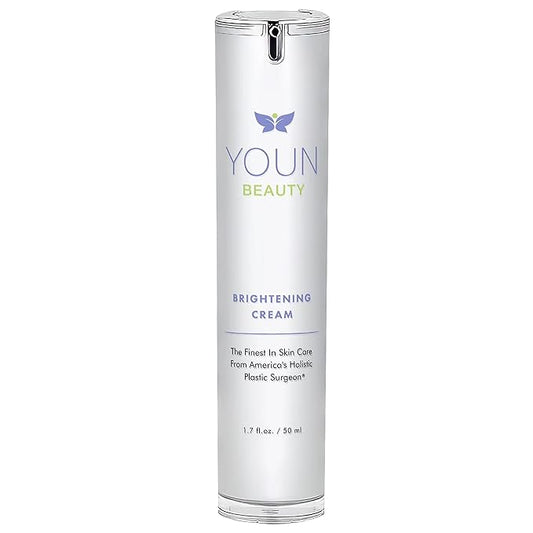 YOUN Beauty Brightening Cream with Kojic Acid, Glycolic Acid & Licorice Extract, 50ml – Hydroquinone-Free Cream for Face, Neck & Décolleté
